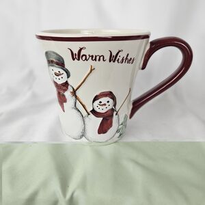 St Nicholas Square Yuletide pattern - Warm Wishes coffee cup/mug - 2020
